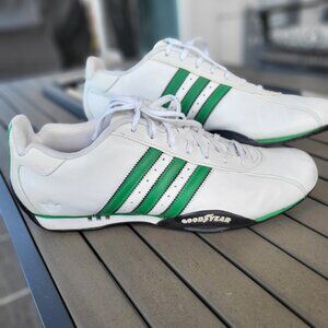 Adidas 13 mens Goodyear green and white sneakers